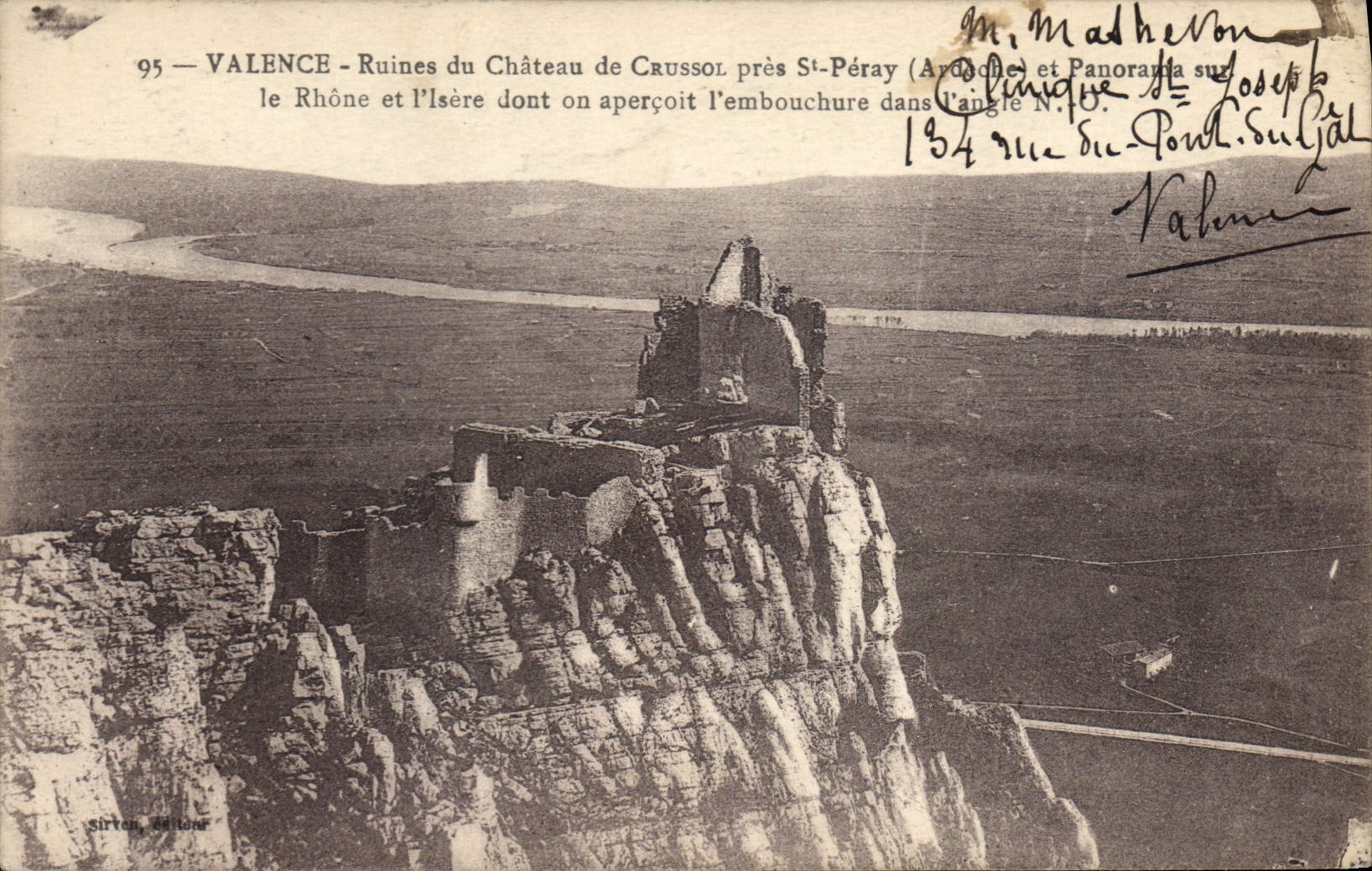 CPA Valence Ruines du Chateau de Crussot pres St Peray 