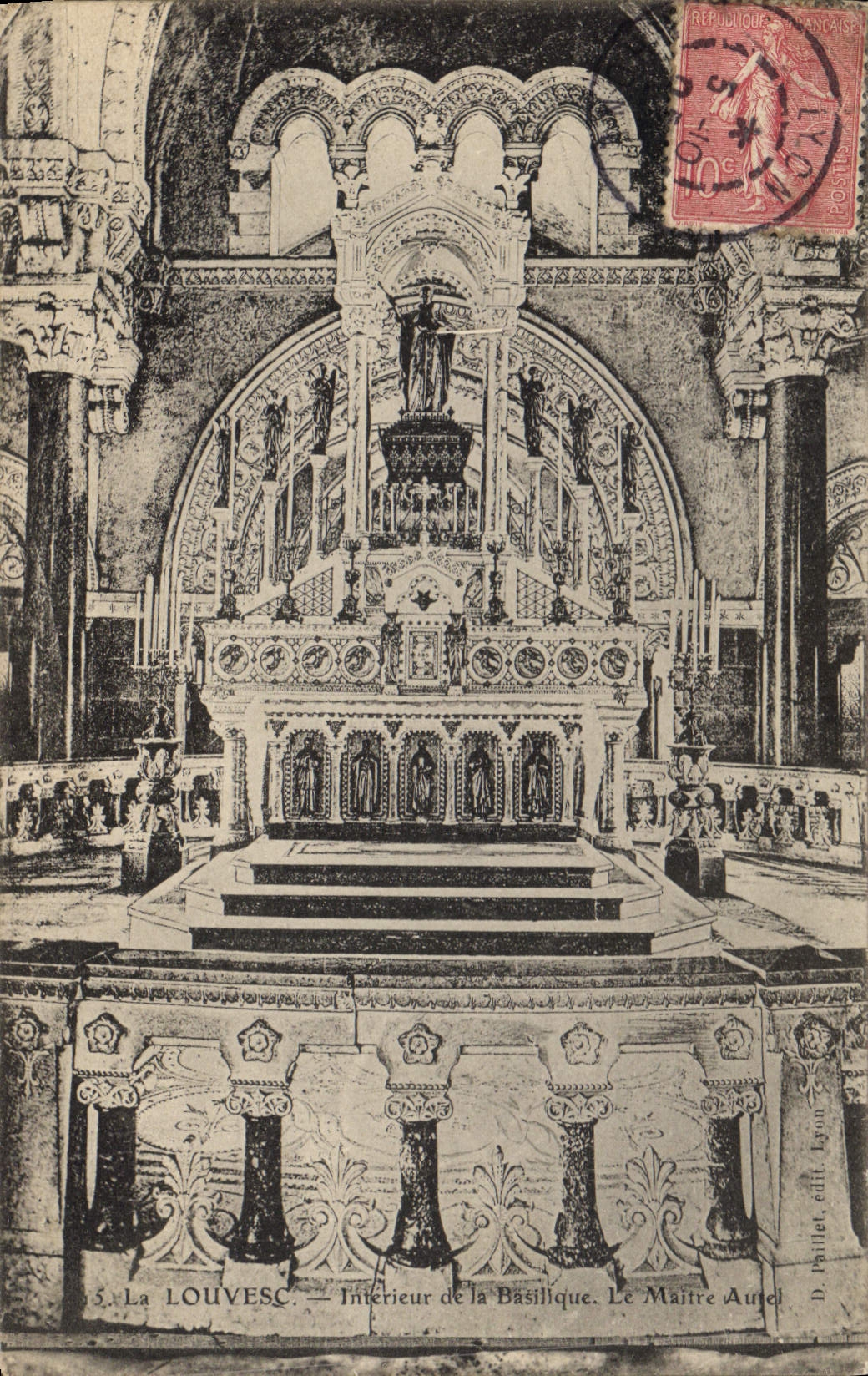 CPA La Louvesc Interieur de la Basilique Le Maitre Autel 