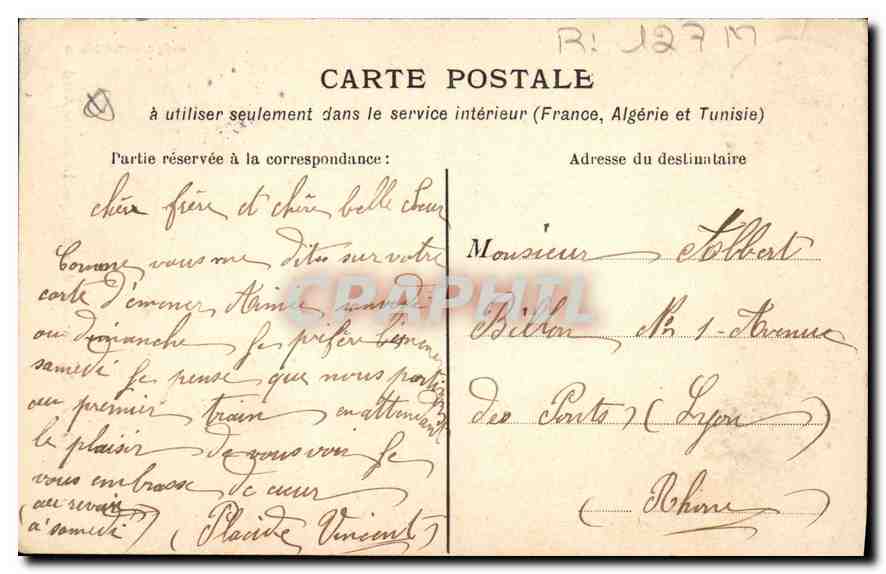 CPA La Louvesc Interieur de la Basilique Le Maitre Autel  — Rückseite