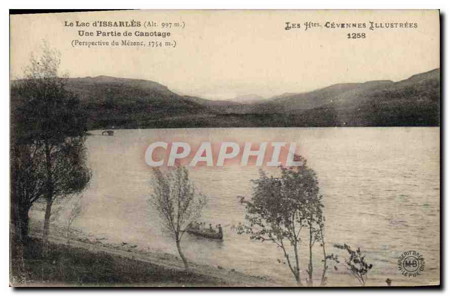 Le Lac d'Issarlès — Vue du canotage — Les Sites Cévennes Illustrées 1258