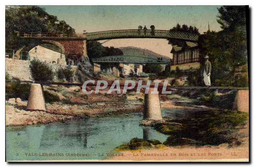 Vals-les-Bains (Gardèche) — La Volane — La Passerelle en Bois et les Ponts — LL