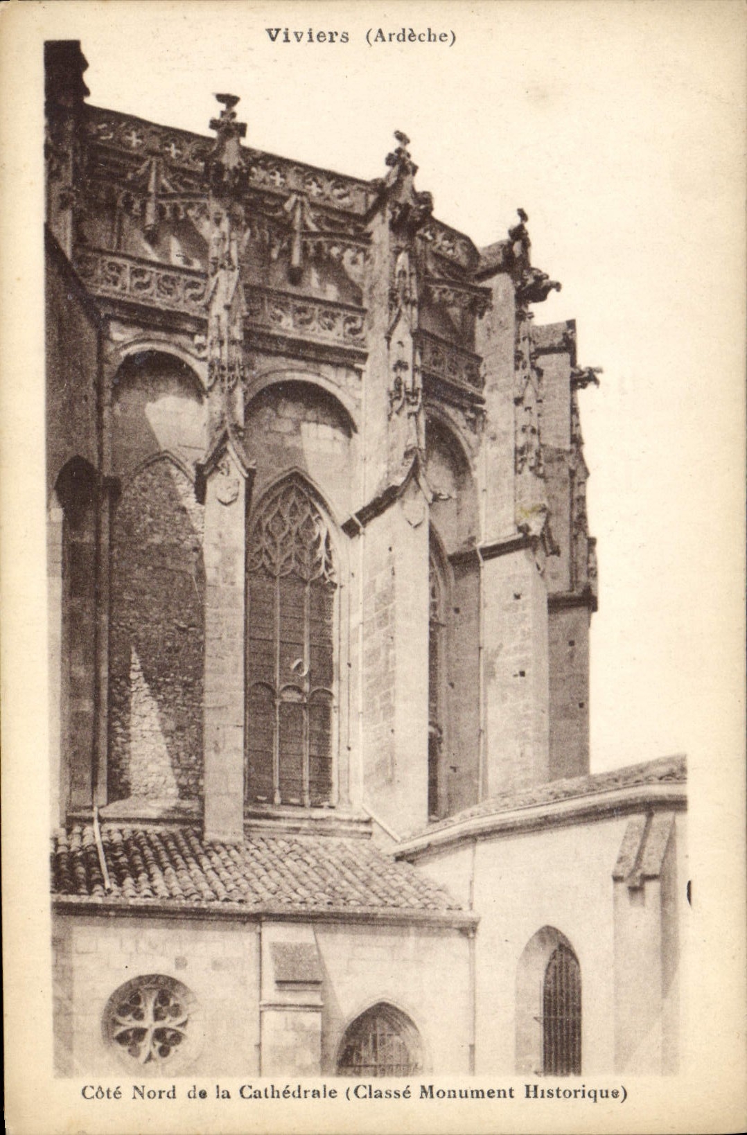 CPA Viviers Ardeche Cote Nord de la Cathedrale Classe Monument Historique 