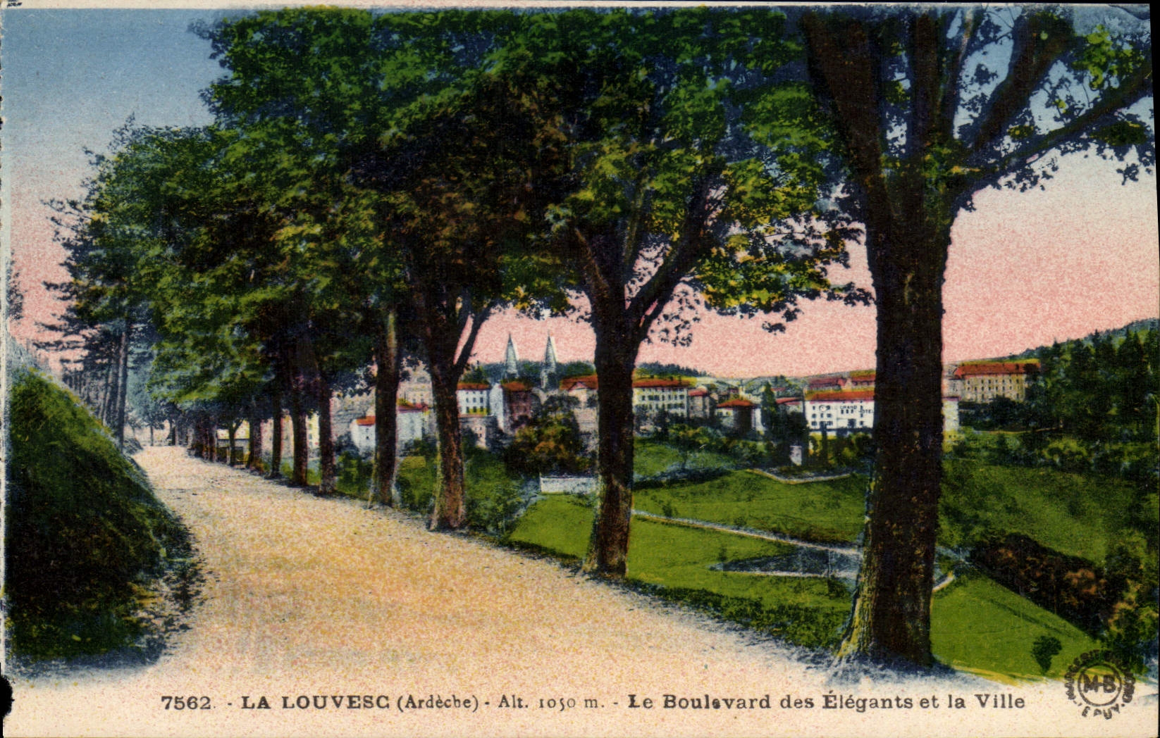 La Louvesc (Ardèche) — Le Boulevard des Élégants et la Ville — Éditions M. B. Epuy