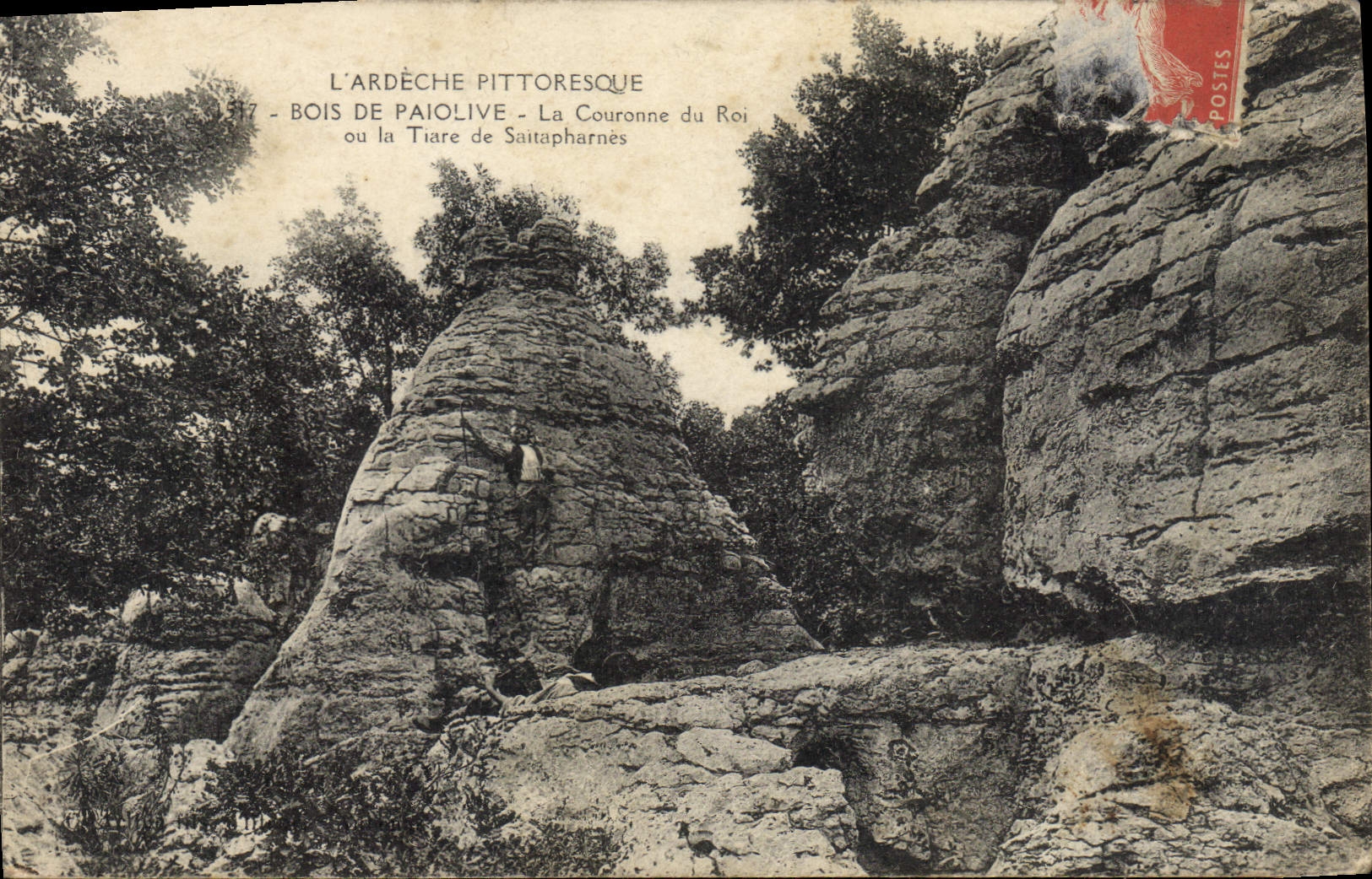 CPA L'Ardeche Pittoresque Bois de Paiolive La Couronne du Roi ou la Tiare de Saitapharnes 
