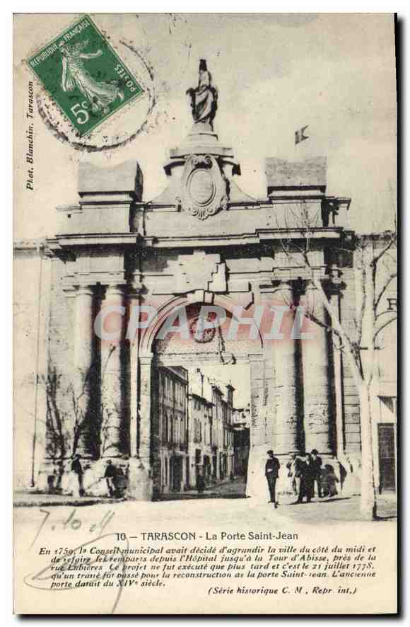 Tarascon - La Porte Saint-Jean — Série historique C. M. - Rep. int. — Phot. Blanchin, Tarascon