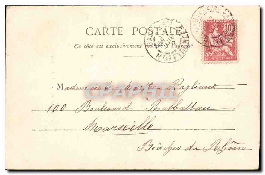 CPA Tarascon La Porte St Jean  — Rückseite