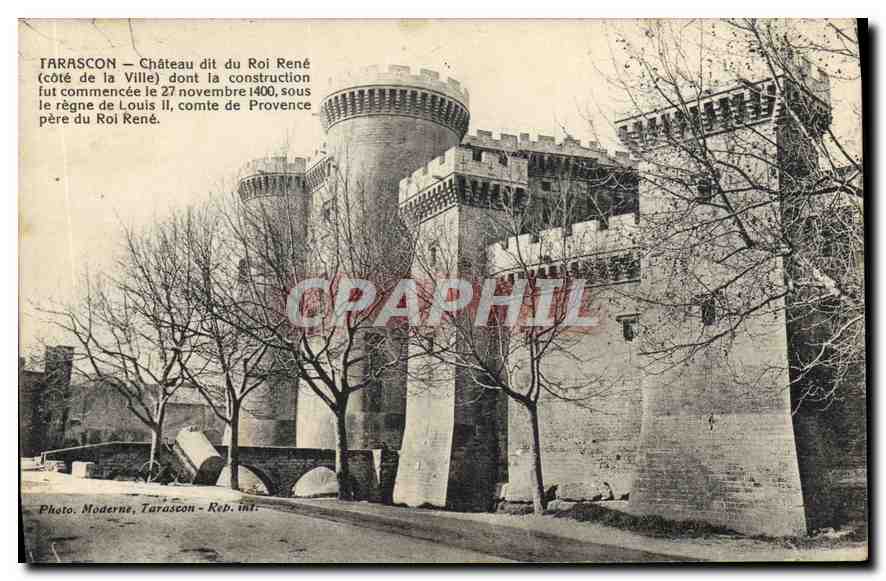 Tarascon — Château dit du Roi René (côté de la Ville) — Photo Moderne, Tarascon - Rep. int.