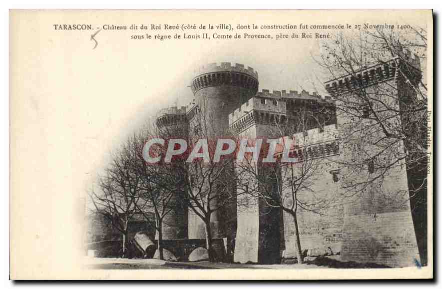 Tarascon — Château dit du Roi René (côté de la ville) — Éditeur : Photo Baudin, Tarascon
