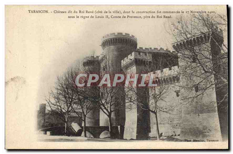 Tarascon — Château dit du Roi René (côté de la ville) — Phot. Blanchin, Tarascon