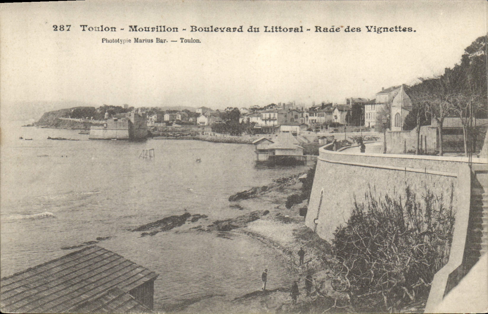 Toulon - Mourillon - Boulevard du Littoral - Rade des Vignettes — Phototypie Marius Bar — n°287