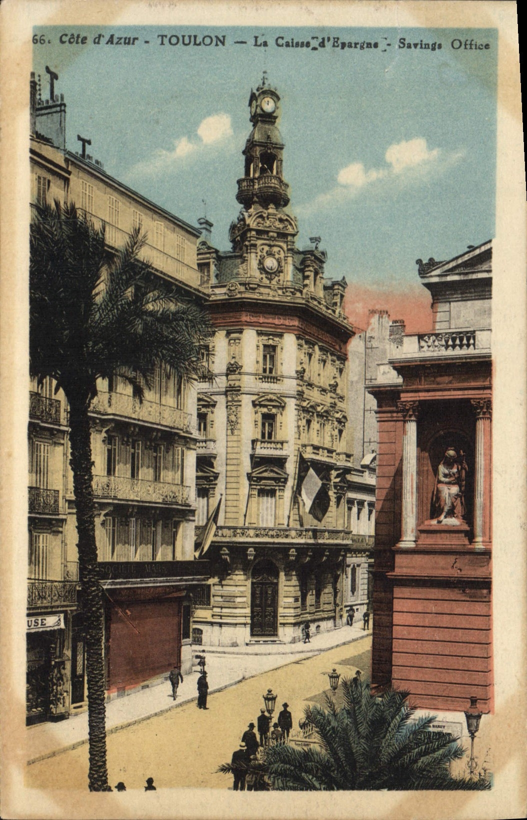CPA Cote d'Azur Toulon La Caisse d'Epargne Sawings Office 