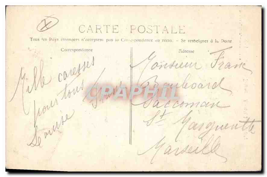 CPA La Sainte Baume Arrivee a la Grotte  — Verso