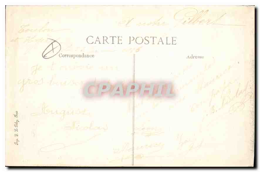 CPA Cote d'Azur Hyeres Grand hotel des Palmiers le Parc  — Rückseite
