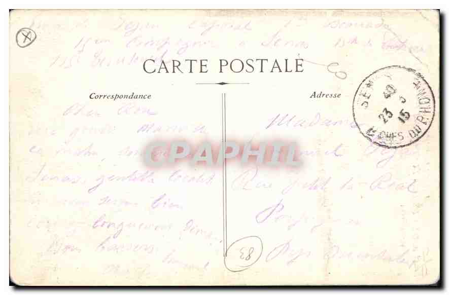 Vintage Postcard/Antike Ansichtskarte La Provence Pittoresque Plan of the Tower Interior of the Church — Back