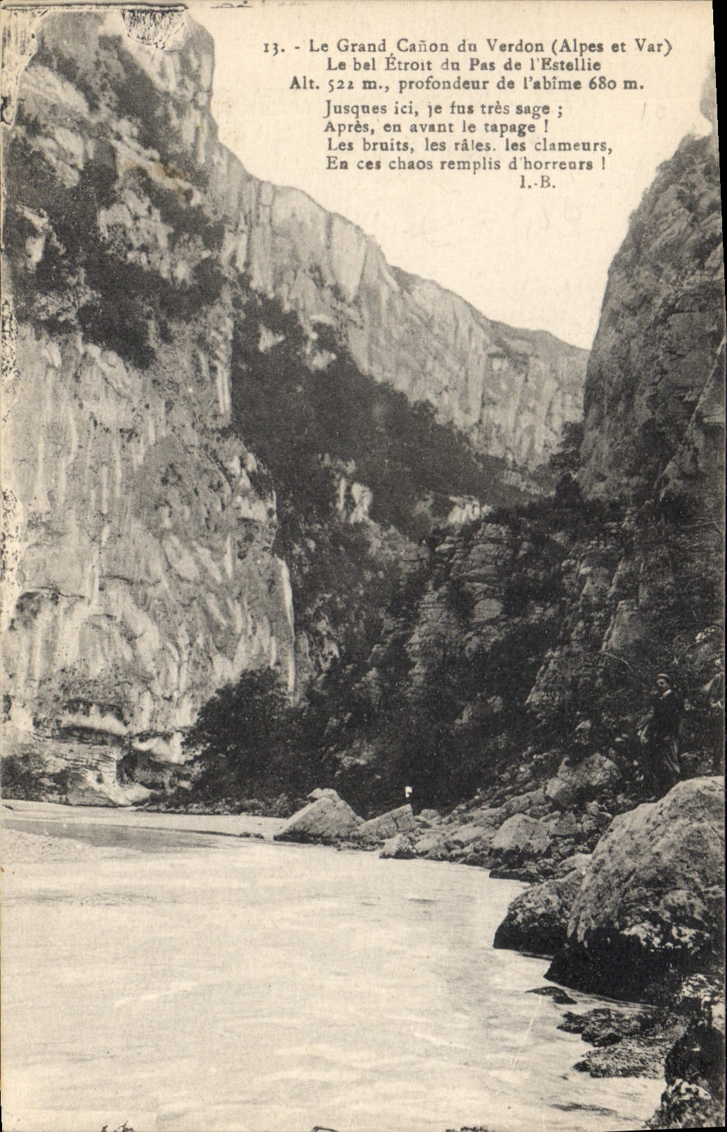 CPA Le Grand Canyon du Verdon Alpes et Var le Bel Etroit du Pas de l'Estellie 