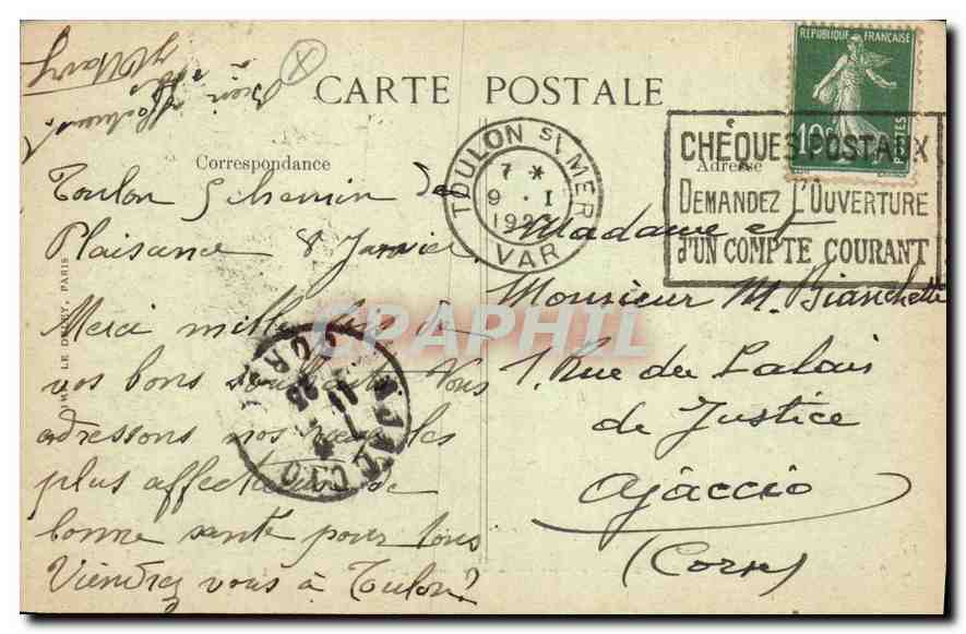Toulon — Vue du Port — Éditeur B.I.D. n°28 — Reverso