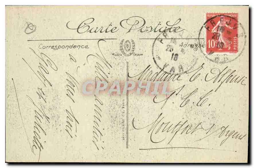 CPA Saint Raphael vue sur les Villas et Valescure  — Rückseite