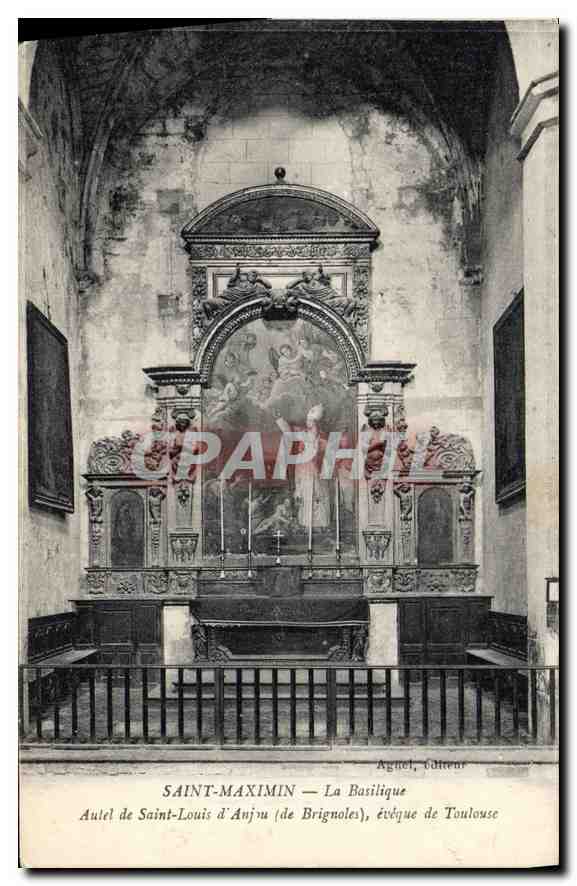 CPA Saint Maximin la Basilique Autel de Saint Louis d'Anjou de Brignole eveque de Toulouse 