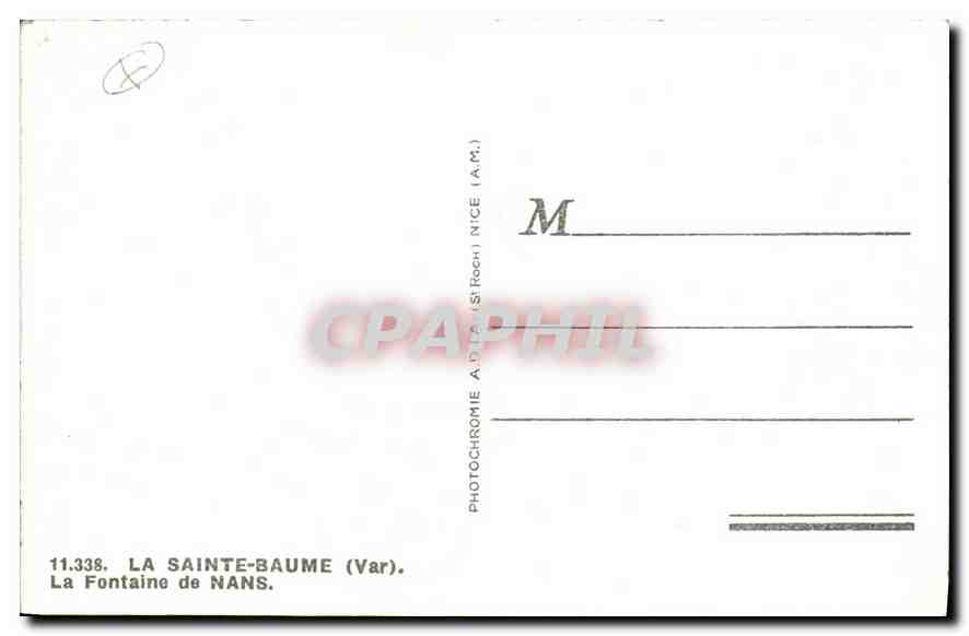La Fontaine de Nans — Sainte-Baume (Var) — Aldiu — Verso