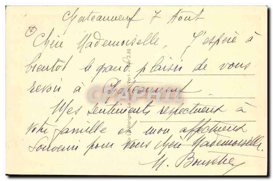 CPA Basilique de Saint Maximin Var Tombeau de Ste Marie Madeleine  — Rückseite