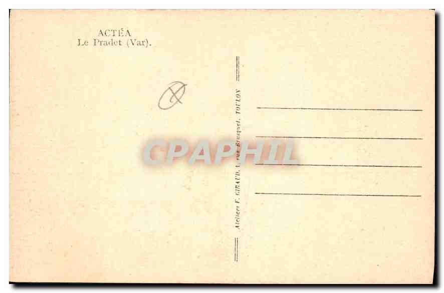 CPA Actea le Pradet  — Rückseite
