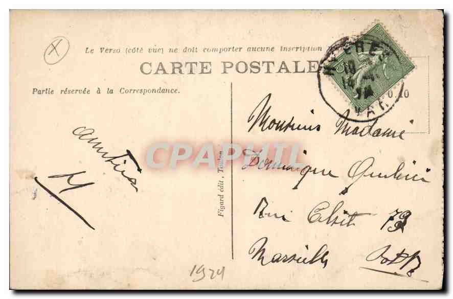 Hyères-les-Palmiers — Jardin Public — Kiosque de Musique — Verso