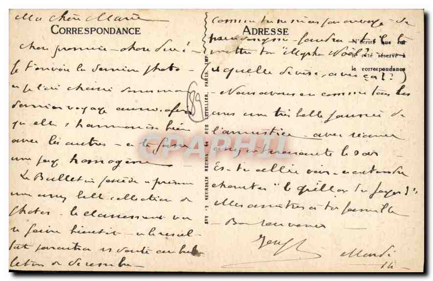 Auxerre — L'Hortoge — LL — Currier & Fils — Rückseite
