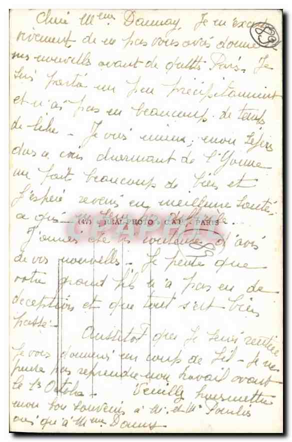 CPA Auxerre Pausage sur l'Yonne et les Eglises  — Verso