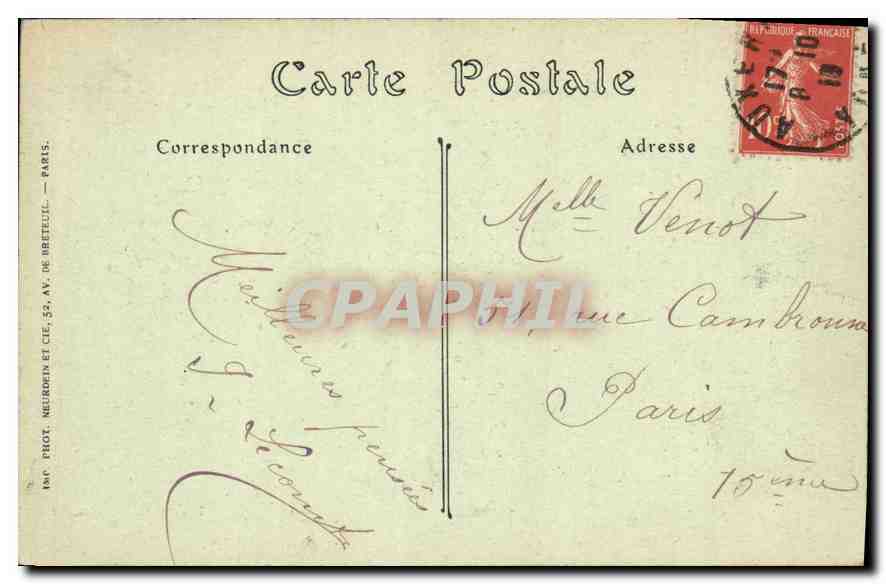 CPA Auxerre La nouvelle Caisse d'Epargne  — Verso