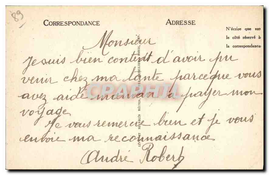 Auxerre — La Cathédrale, Église Saint-Étienne, l'Abside — Graphil, n°27 — Verso