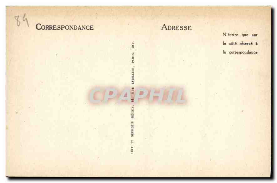CPA Auxerre Vue prise des Bords de l'Yonne  — Verso