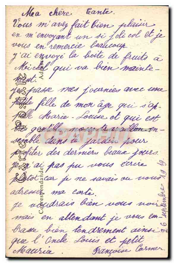 CPA Auxerre L'Yonne et la Cathedrale  — Verso