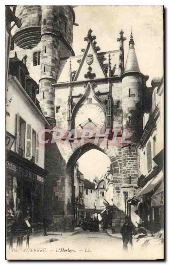 CPA Auxerre L'Horloge 