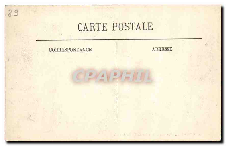CPA Auxerre Vue generale prise de la Cathedrale  — Verso