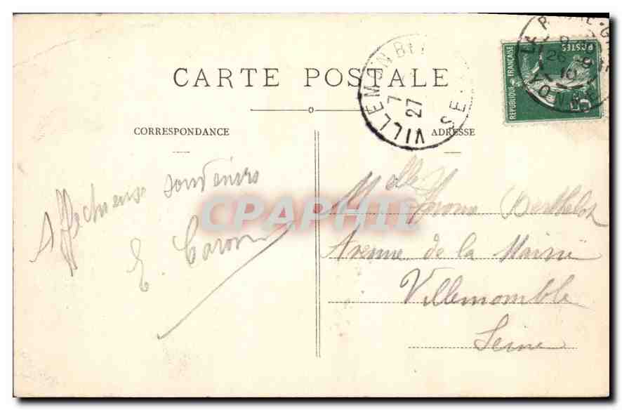 CPA Auxerre Les Promenades  — Verso