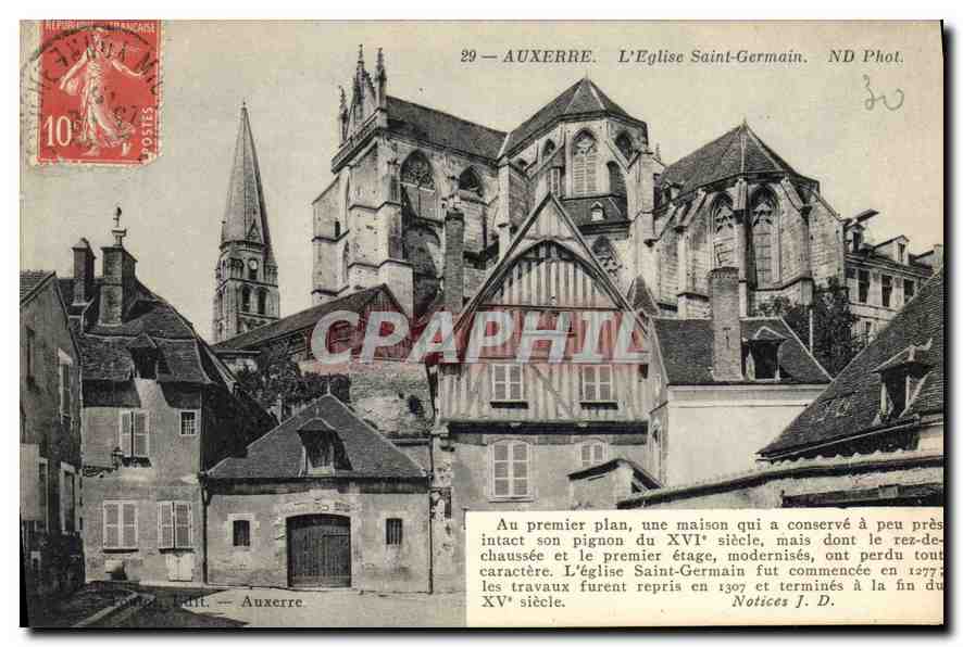 CPA Auxerre L'Eglise Saint Germain 