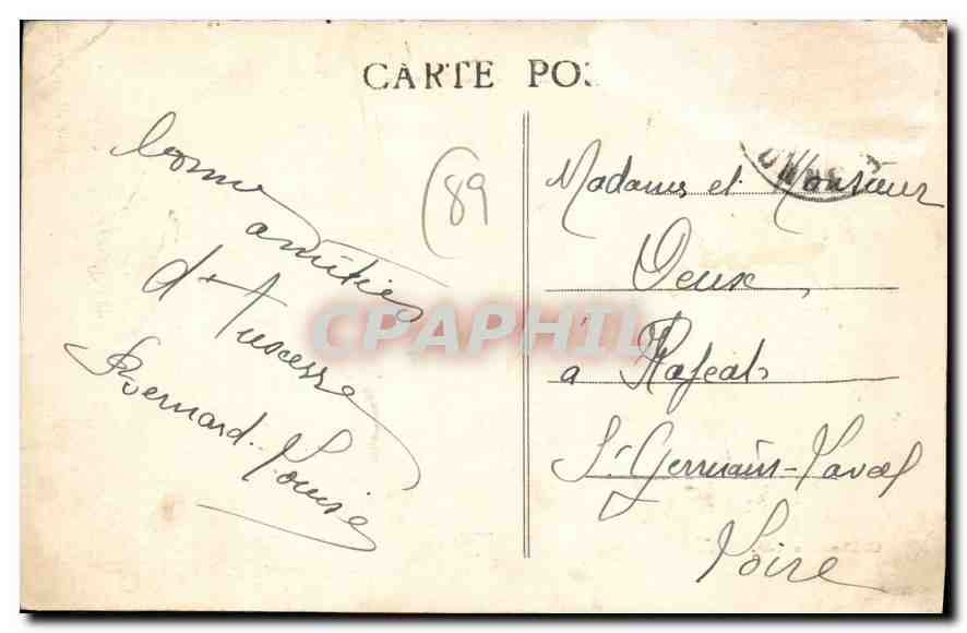 CPA Auxerre vue generale  — Rückseite