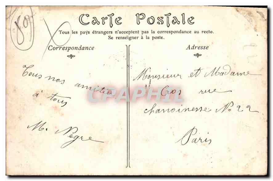 CPA Auxerre les Quais et la Cathedrale — Verso