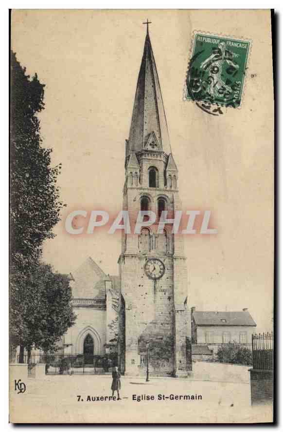 CPA Auxerre Eglise St Germain 