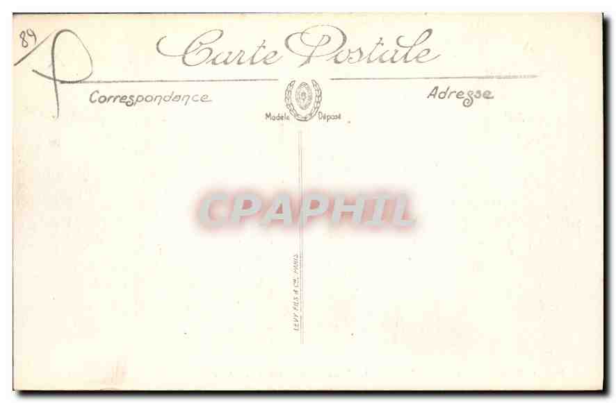 Auxerre — La Cathédrale vue du Belvédère — Manifacier — N.G. — Verso