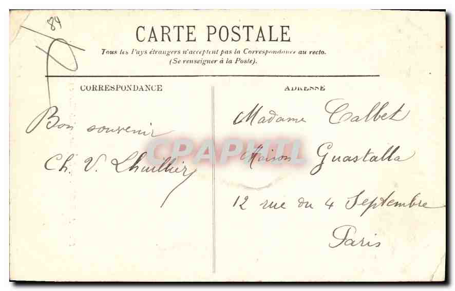 CPA Auxerre l'Eglise Saint Pierre XVI siecle — Verso