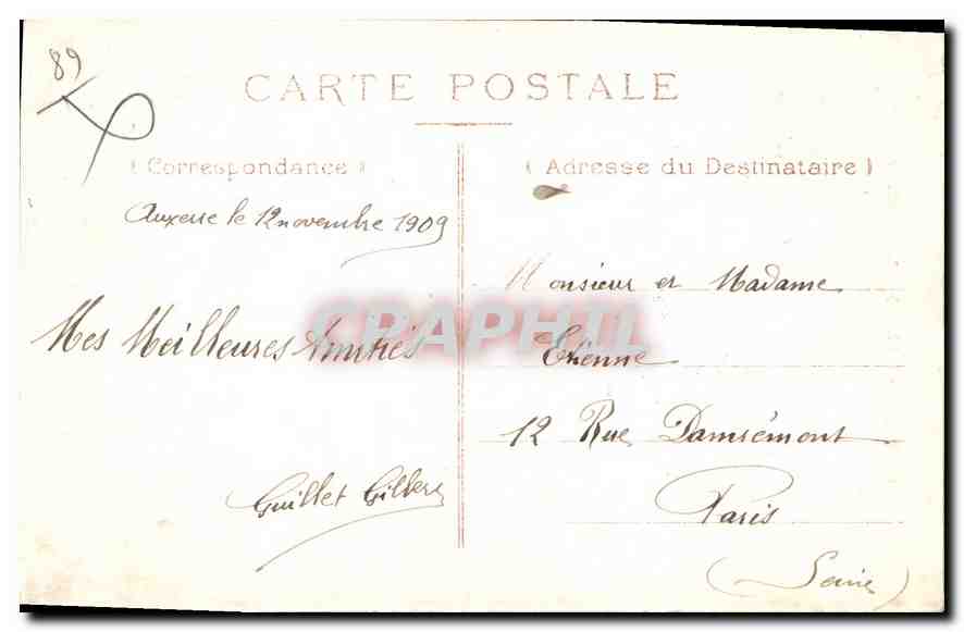 CPA Auxerre Cathedrale St Etienne  — Verso