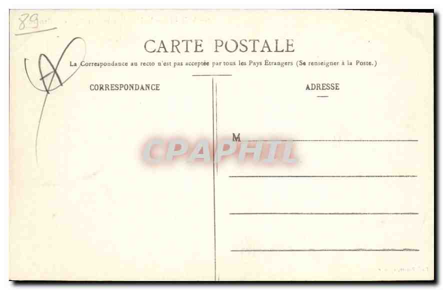Auxerre - La Place Montbrun et l'Église St-Germain — Paul Boivin, éditeur, n°4 — Verso