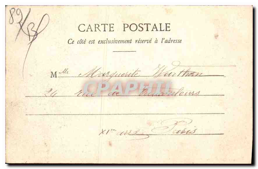Auxerre - Barrage du Batardeau - Ligne de Laroche à Nevers — Cliché L. Fourquaux, N° 112, éditeur Toulot, Auxerre — Verso