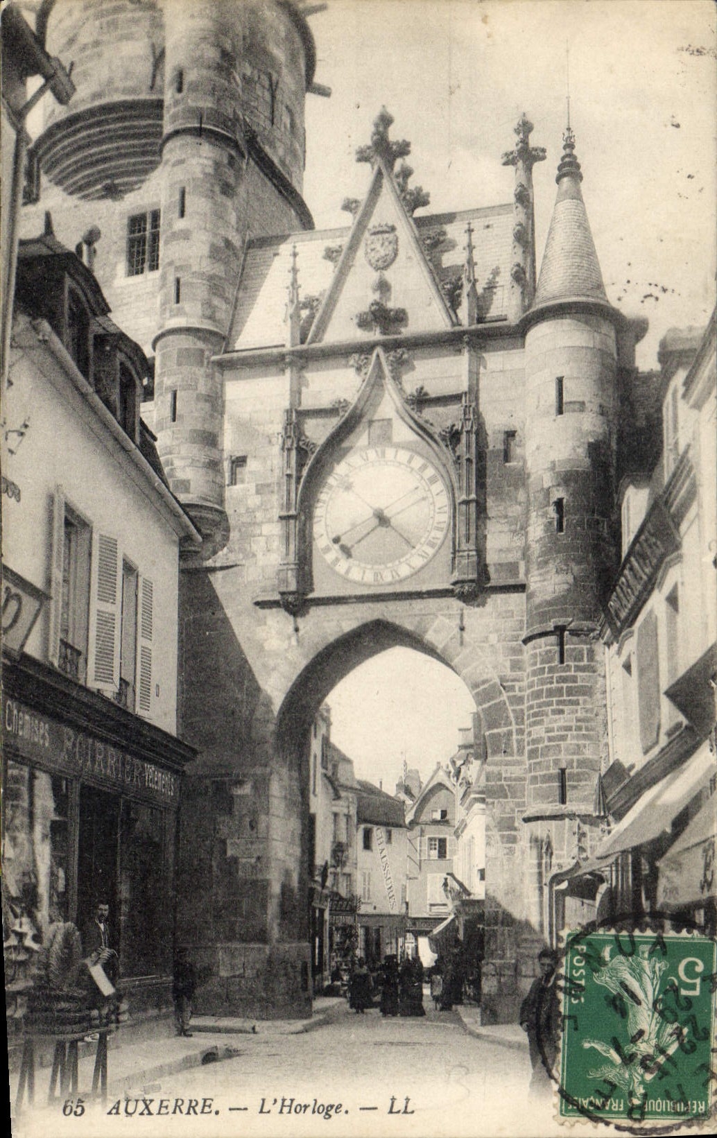 CPA Auxerre l'Horloge 