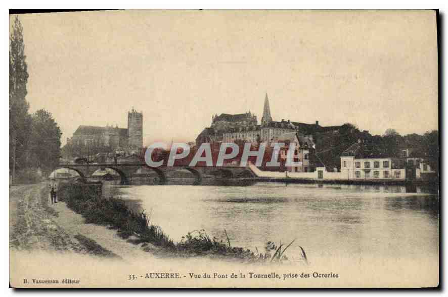 CPA Auxerre vue du Pont de la Tournelle prise des Ocreries 