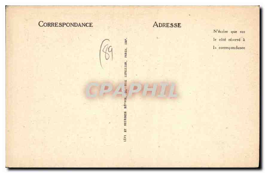 CPA Auxerre Monument aux Morts pour la Patrie le Partage des Lauriers Ceuvre de Sculpteur Max Blonda — Rückseite