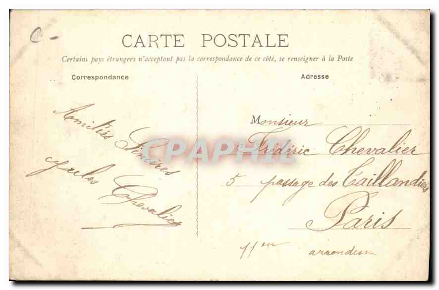 Auxerre — École Normale d'Instituteurs — Nordman, édit à Auxerre — Rückseite