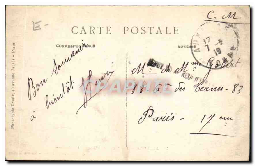 Auxerre — Les Bords de l'Yonne à L'Arbre sec — Galeries Modernes - Maison Maillet — Verso