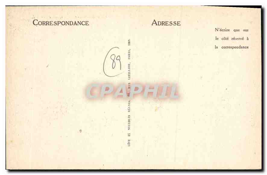 Auxerre — Panorama sur la Tour de l'Horloge pris du Belvédère Manitfacier — LL — Verso